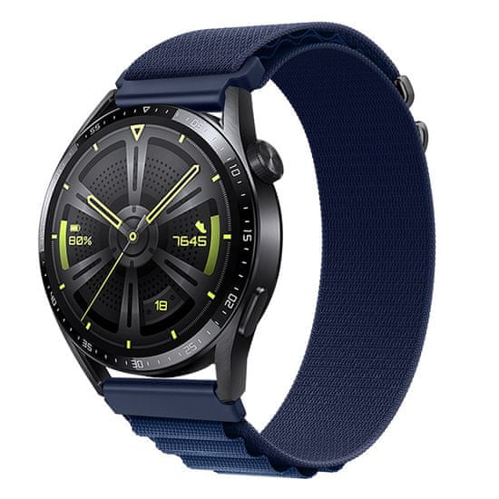 BStrap Nylon Loop szíj Huawei Watch 3 / 3 Pro, navy blue