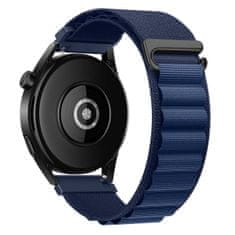 BStrap Nylon Loop szíj Huawei Watch GT 42mm, navy blue