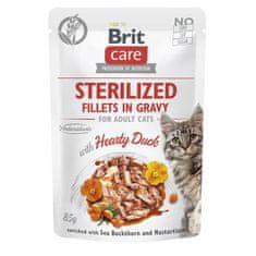 Brit Care Cat kapszula. Szíves kacsafilé sterilizált mártással 85 g