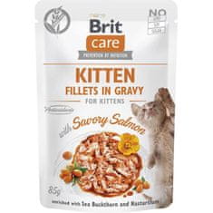 Brit Care Cat kapszula. Filé szaftos kiscica sós lazaccal 85 g