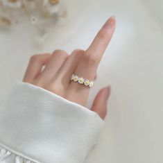 Simple Daisy Gyűrű-Ezüst