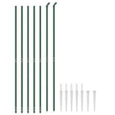 Vidaxl zöld dróthálós kerítés cövekekkel 2x10 m 154134