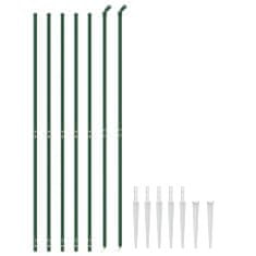 Vidaxl zöld dróthálós kerítés cövekekkel 1,8x10 m 154133