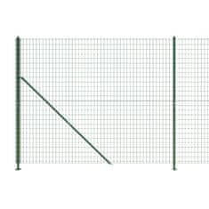 Vidaxl zöld dróthálós kerítés illesztőperemmel 2,2x10 m 154151