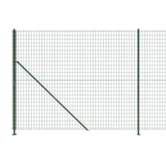 Vidaxl zöld dróthálós kerítés illesztőperemmel 1,4x10 m 154147