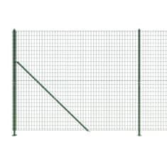 Vidaxl zöld dróthálós kerítés illesztőperemmel 1,8x25 m 154157