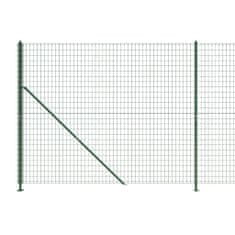 Vidaxl zöld dróthálós kerítés illesztőperemmel 1,6x25 m 154156