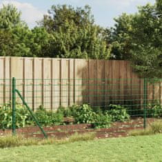 Vidaxl zöld dróthálós kerítés illesztőperemmel 1,1x10 m 154162
