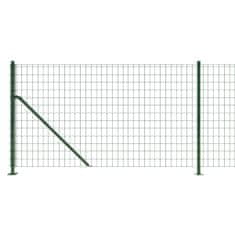 Vidaxl zöld dróthálós kerítés illesztőperemmel 0,8x25 m 154152