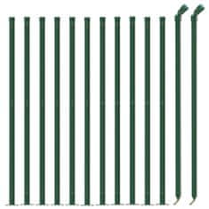 Vidaxl zöld dróthálós kerítés illesztőperemmel 0,8x25 m 154152