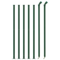 Vidaxl zöld dróthálós kerítés illesztőperemmel 1x10 m 154161