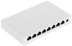 Hikvision switch DS-3E0508D-E/ 8x port/ 10/100/1000 Mbps RJ45 portok/ 16 Gbps/ tápegység 9 VDC, 0,6 A