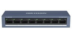 Hikvision switch DS-3E0108-O/ 8x port/ 10/100/1000Mbps RJ45 portok/ 1.6 Gbps/ 5 VDC (1A) tápegység