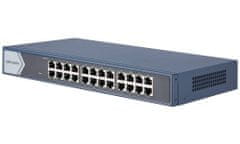 Hikvision switch DS-3E0524-E(B)/ 24x port/ 10/100/1000 Mbps RJ45 portok/ 48 Gbps/ tápegység 220 VAC, 0,7 A