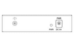 Hikvision switch DS-3E0105-O/ 5x port/ 10/100Mbps RJ45 portok/ 1 Gbps/ 5 VDC (1A) tápellátás