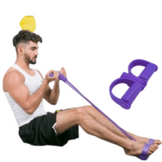 SOLFIT® Fitneszszalag otthoni edzéshez, edzőszalag egész testes edzéshez, lila gumiszalaggal és hab szivaccsal | ABPULLER
