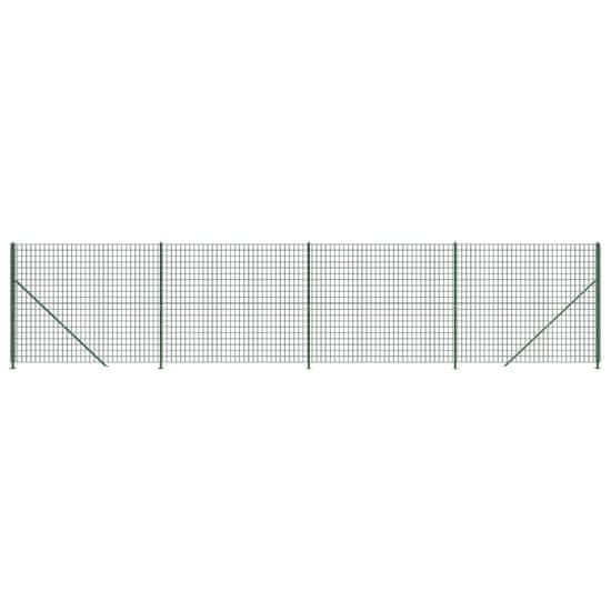 Vidaxl zöld dróthálós kerítés illesztőperemmel 1,6x10 m 154164