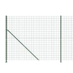 Vidaxl zöld dróthálós kerítés illesztőperemmel 2,2x10 m 154167