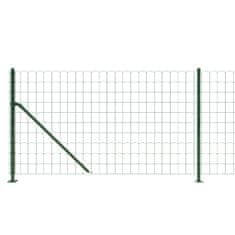 Vidaxl zöld dróthálós kerítés illesztőperemmel 0,8x25 m 154168