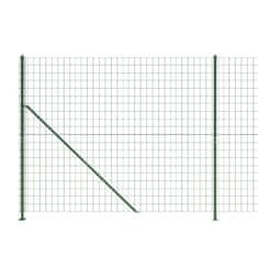 Vidaxl zöld dróthálós kerítés illesztőperemmel 1,4x25 m 154171