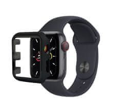 KOMA Védőborítás edzett üveggel az Apple Watch 41 mm-es órájához (Series 7, Series 8), fekete színű