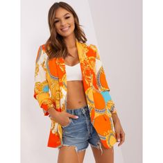 ITALY MODA Női mintás kabát LIBENA narancssárga és sötétsárga színben DHJ-MA-7684B-3.95P_399570 S