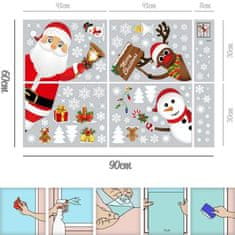 HOME & MARKER® Karácsonyi matrica szett (90db) többször felhasználható karácsonyi képes karácsonyi dísz, ablakdísz | XMASCLINGS