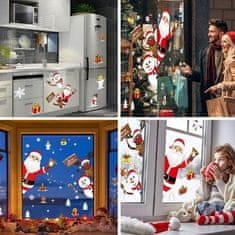 HOME & MARKER® Karácsonyi matrica szett (90db) többször felhasználható karácsonyi képes karácsonyi dísz, ablakdísz | XMASCLINGS