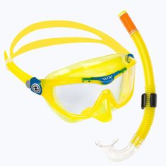 AQUALUNG Gyermek szemüveg és snorkel szett COMBO MIX REEF DX sárga