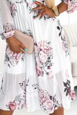 Numoco Női virágos ruha Carla fehér Universal