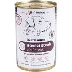 All Animals cons. for dogs marhahús steak 400g