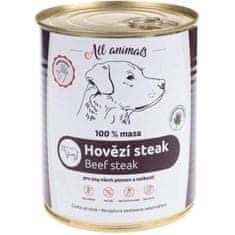 All Animals cons. for dogs marhahús steak 800g