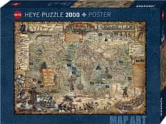 Heye Puzzle Map Art: World of Pirates 2000 db