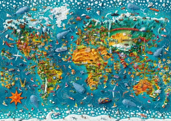 Heye Puzzle Map Art: Miniatűr világ 2000 darab