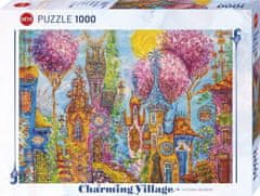 Heye Puzzle Charming Village: Rózsaszín fák 1000 db