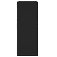 Greatstore 2 db fekete szerelt fa falra szerelhető szekrény