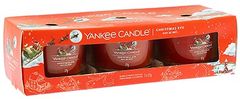 Yankee Candle 3 db üveg gyertya készlet karácsony este