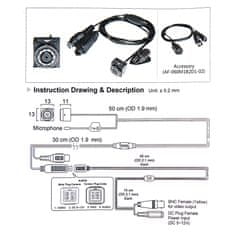 Secutek AHD mini kamera IR-világítóval SMS-S62012AL9
