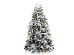 LAALU.cz Díszített mesterséges karácsonyfa 163 díszítéssel POLAR GOLD 240 cm-es fa állvánnyal és karácsonyi díszekkel