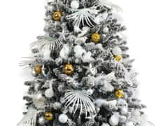 LAALU.cz Díszített mesterséges karácsonyfa 163 díszítéssel POLAR GOLD 240 cm-es fa állvánnyal és karácsonyi díszekkel