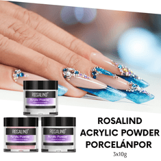 Rosalind ROSALIND Porcelán műkörömépítő kezdőkészlet - 3x10 g