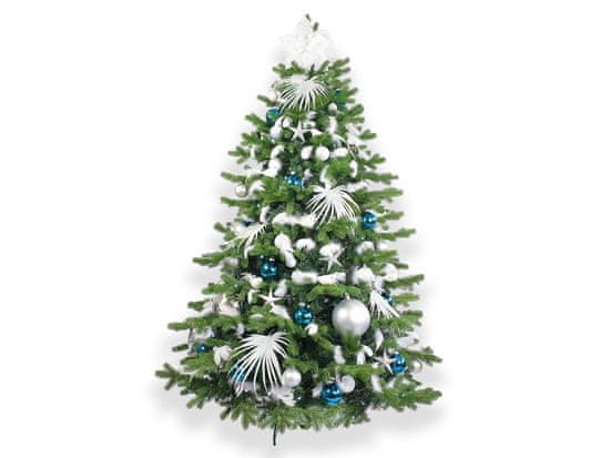LAALU.cz Díszített mesterséges karácsonyfa 215 díszítéssel POLAR BLUE II 450 cm állvánnyal és karácsonyi díszekkel