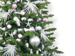 LAALU.cz Díszített mesterséges karácsonyfa 222 díszítéssel POLAR PINK II 500 cm-es fa állvánnyal és karácsonyi díszekkel