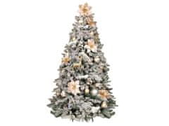 LAALU.cz Díszített mesterséges karácsonyfa 120 díszekkel BLACK TONS 240 cm-es fa állvánnyal és karácsonyi díszekkel