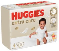 4x HUGGIES Extra Care 4 eldobható pelenka (8-14 kg) 33 db