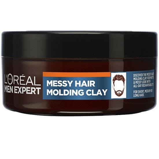 Loreal Paris Hajformázó agyag Men Expert (Messy Hair Molding Clay) 75 ml