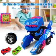Átalakuló transformer gyerekjáték, piros játék autó és játék dino egyben | DYNOCAR