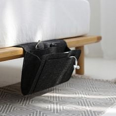 Northix Intelligens ágytároló - textil - szürke 