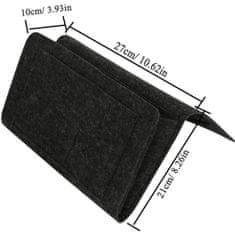 Northix Intelligens ágytároló - textil - szürke 