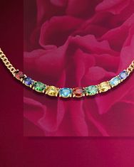 Morellato Játékos aranyozott nyaklánc színes cirkónium kövekkel Colori SAVY01